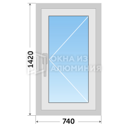 Окно алюминиевое под ключ AL-622